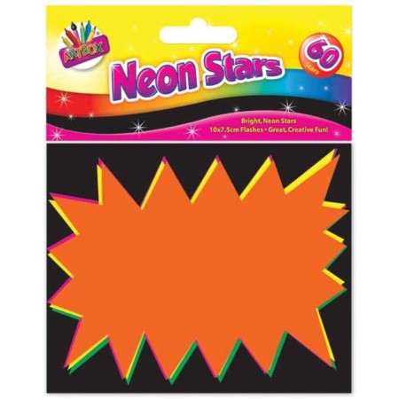 Neon Stars - Pack of 60 stars