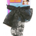 Black Lace Bow Head scarf