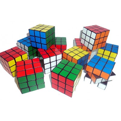 Twelve Mini Rubiks Cubes